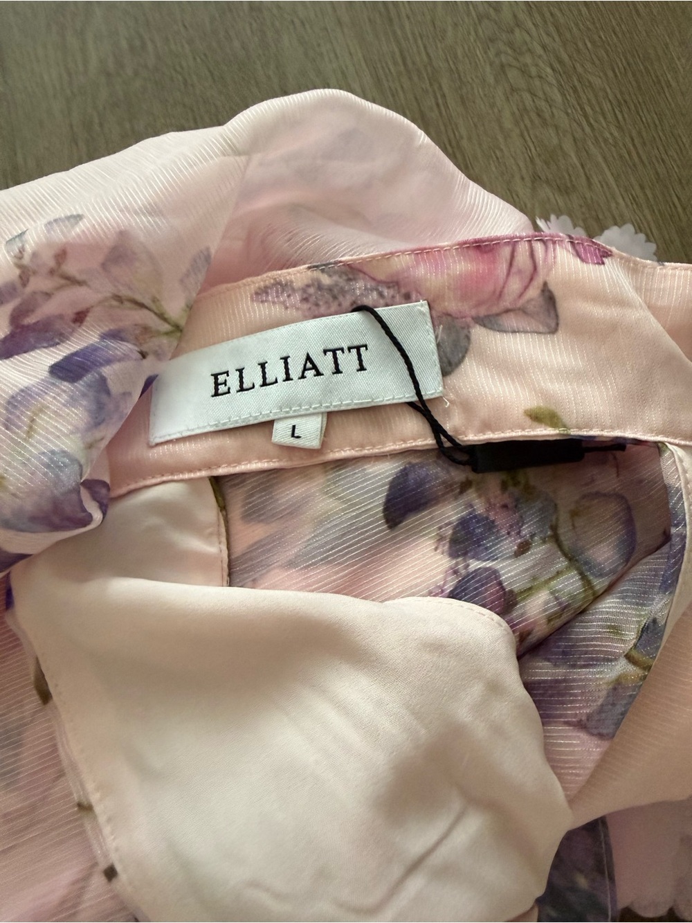 elliatt millie pink 3f floral trim halter neck tiered maxi gown dress size large - Picture 11 of 14